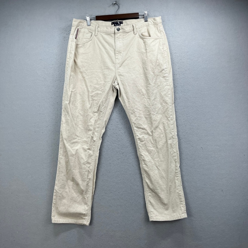 Tommy Hilfiger Corduroy Pants Men 36x30 Tan Cords Straight Casual Preppy Classic